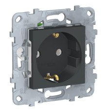 Розетка с заземлением, без шторок Schneider Electric Unica New NU505654