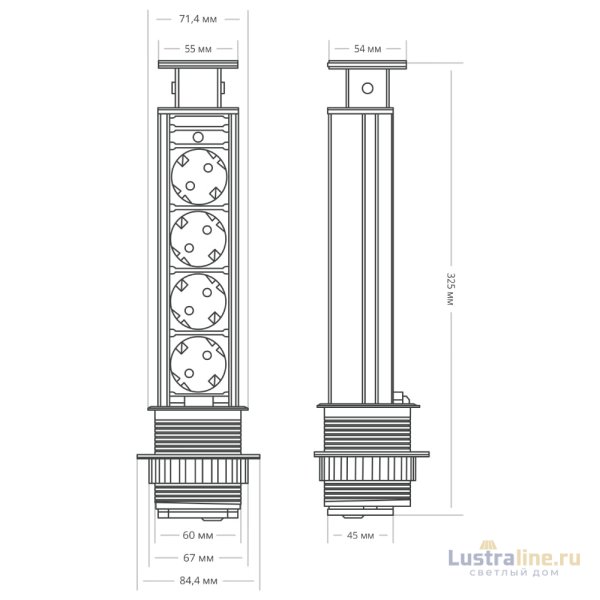 Блок розеток 105S Mebax 00-00001169