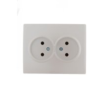 Розетка двойная б/з Lezard Karina 707-3000-128B