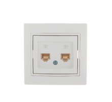 Розетка телефонная двойная евро Lezard Mira 701-0202-138