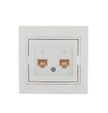 Розетка телефонная двойная евро Lezard Mira 701-0202-138
