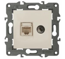 Розетка RJ45+TV Эра 14-3110-02 Б0034315
