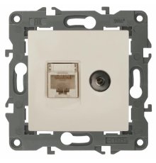 Розетка RJ45+TV Эра 14-3110-02 Б0034315