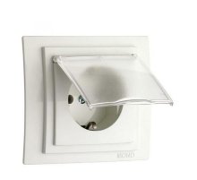 Розетка с заземлением с крышкой Mono Electric Despina-Larissa 16А 250В слоновая кость 500-000121-118 Розетка с заземлением с крышкой Mono Electric Despina-Larissa 16А 250В слоновая кость 500-000121-118