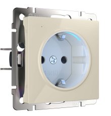 Розетка с заземлением с подветкой Werkel слоновая кость W1171403 4690389171673