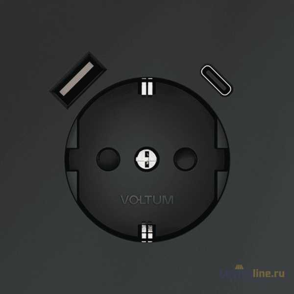 Розетка с USB, A+C Voltum S70 VLS040507