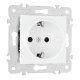 Розетка с заземлением и шторками Arte Milano 203.40-1.white