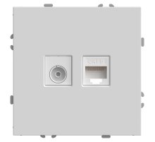 Розетка TV + компьютерная RJ-45 Stekker RST00-5106-01 Эмили 49872 Розетка TV + компьютерная RJ-45 Stekker RST00-5106-01 Эмили 49872