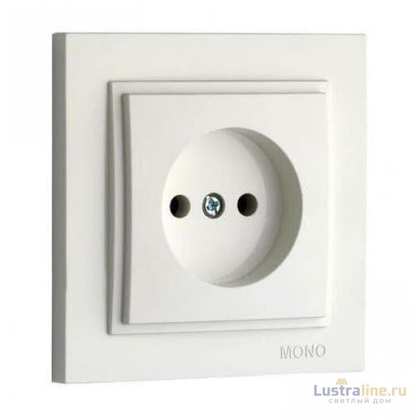 Розетка без земли Mono Electric Despina 16А 250В жемчуг 102-252522-116