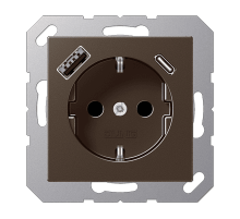Розетка 2K+З USB Typ AC Jung A1520-15CAMO Розетка 2K+З USB Typ AC Jung A1520-15CAMO