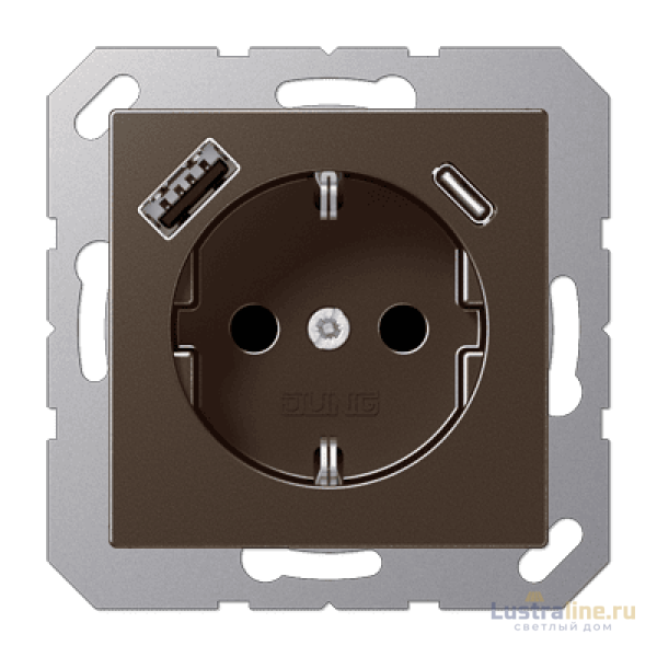 Розетка 2K+З USB Typ AC Jung A1520-15CAMO