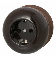 Розетка с заземляющим контактом Bironi Фаберже B2-101-020/18