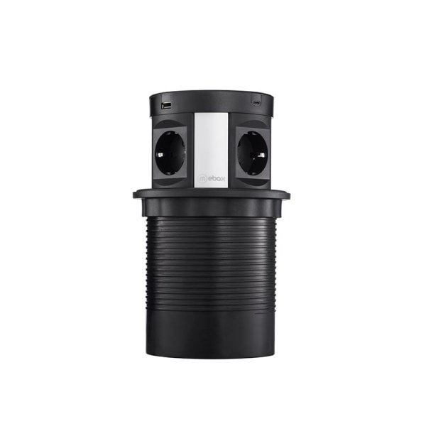 Блок розеток 107J (4 секции, 2 USB А + 2 USB С) Mebax 00-00001464