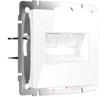 Розетка двойная Ethernet RJ-45 Werkel белый W1181101 4690389155376