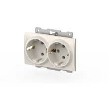 Розетка двухместная с заземлением ELBI Zena Vega 609-010200-907
