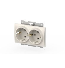 Розетка двухместная с заземлением ELBI Zena Vega 609-010200-907