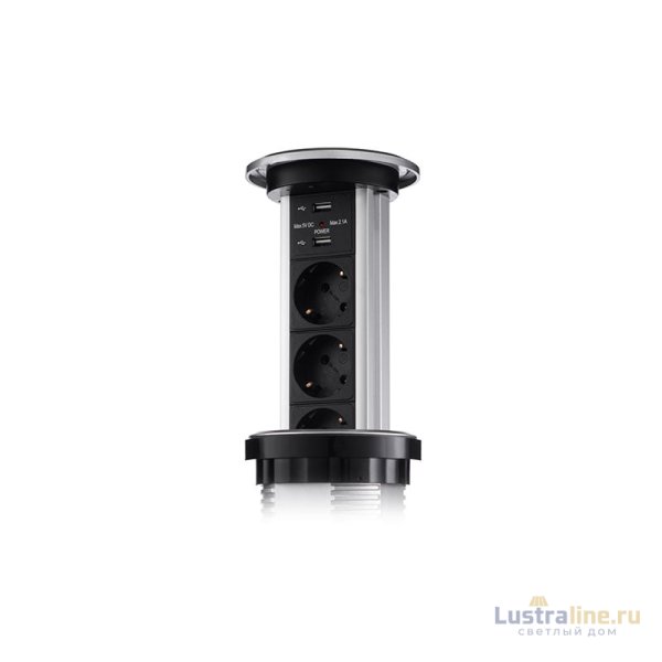 Сенсорный блок розеток LK (3 секции и 2 USB) Mebax 00-00001183