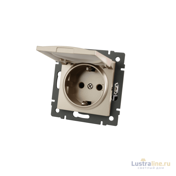 Механизм розетки влагозащищённый Arlight SCT-MCP-PL-GD-V (250V, 16A) 049837