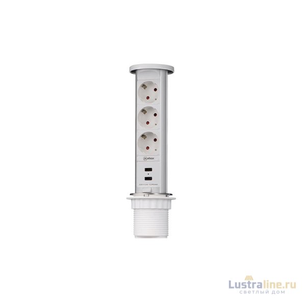 Блок розеток 105W (3 секции и 2 USB) Mebax 00-00001162