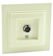 Розетка TV проходная Mono Electric Despina крем 102-170005-137