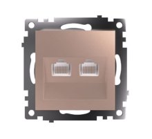 Розетка компьютерная 2-местная RJ-45 Stekker Катрин GLS00-7109-02 50004