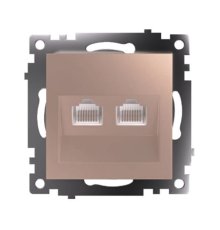 Розетка компьютерная 2-местная RJ-45 Stekker Катрин GLS00-7109-02 50004
