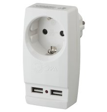 Разветвитель электрический Эра SP-1e-USB-W Б0026332