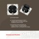 Розетка с заземлением, шторками + 2 USB Arte Milano 205.47-1.black