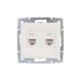 Розетка компьютерная двойная Lezard Rain 703-0288-141