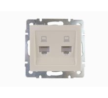 Розетка компьютерная двойная Lezard Rain 703-0388-141