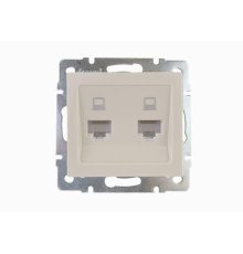 Розетка компьютерная двойная Lezard Rain 703-0388-141
