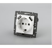 Механизм розетки с USB зарядкой Arlight SCT-MUAA-PL-WH-V (250V, 16A) 049818