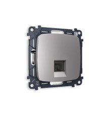 Комплект механизма телефонной розетки RJ-11(4P4C) со шторкой Ambrella Volt Omega MO512030