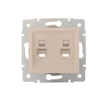 Розетка компьютерная двойная Lezard Karina 707-0388-141