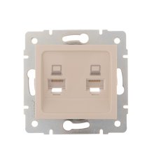Розетка компьютерная двойная Lezard Karina 707-0388-141