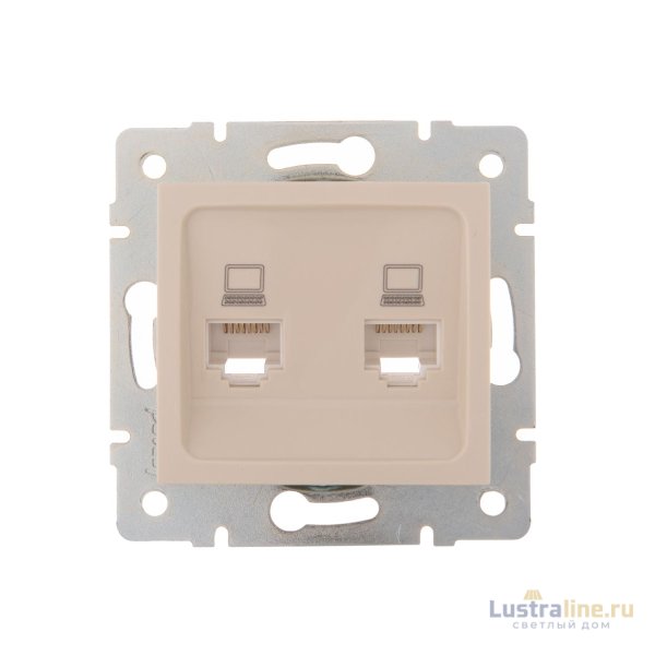 Розетка компьютерная двойная Lezard Karina 707-0388-141