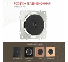 Розетка TV Arte Milano 202.43-1.black