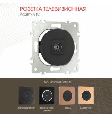 Розетка TV Arte Milano 202.43-1.black