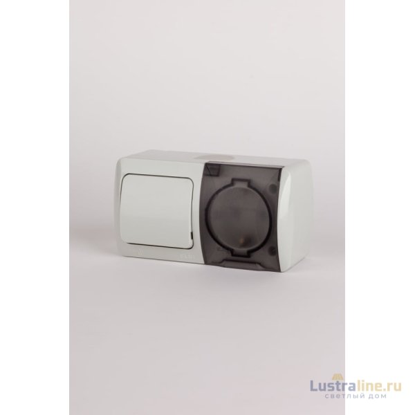 Выключатель + розетка с заземлением ELBI Eva 554-011500-920