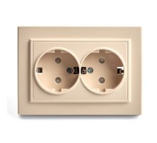Розетка 2-местная Stekker PST16-9014-02 с защитной шторкой 39240 Розетка 2-местная Stekker PST16-9014-02 с защитной шторкой 39240