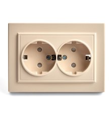 Розетка 2-местная Stekker PST16-9014-02 с защитной шторкой 39240