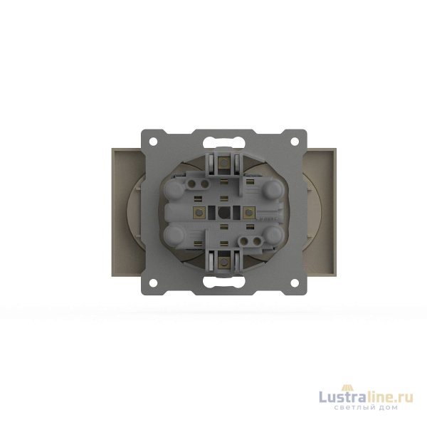 Розетка двухместная без заземления ELBI Zena Vega 609-010300-908