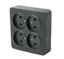 Розетка 4-местная б/з Stekker София 49508 MST10-14S-05 Розетка 4-местная б/з Stekker София 49508 MST10-14S-05