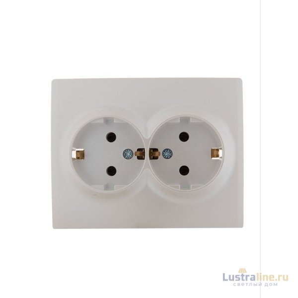Розетка двойная с/з Lezard Karina 707-3000-127B