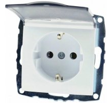 Розетка с заземлением с крышкой Mono Electric Despina-Larissa 16А 250В белый 500-001921-118