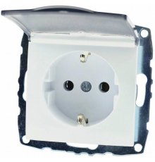 Розетка с заземлением с крышкой Mono Electric Despina-Larissa 16А 250В белый 500-001921-118