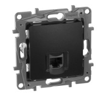 Розетка компьютерная RJ45 Legrand Etika 5 кат UTP антрацит 672641