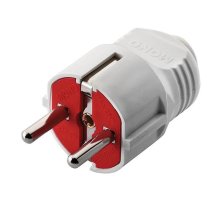 Вилка с заземлением Mono Electric белый 170-010002-803