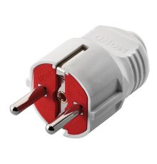 Вилка с заземлением Mono Electric белый 170-010002-803