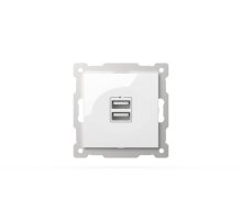 Розетка USB 5V 2,1A 2-я ELBI Zena Vega 609-015600-143